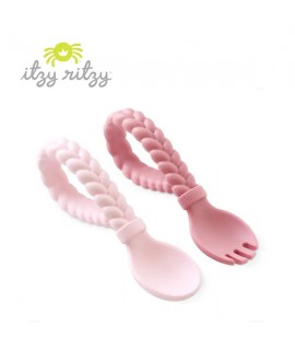美國 Itzy Ritzy - 矽膠餐具套裝 (粉紅色)